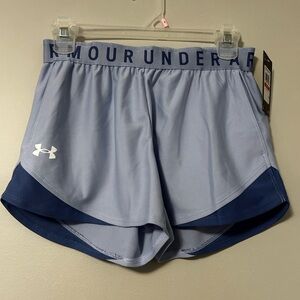 NWT Under Armour Women's Two-Tone Blue Athletic Shorts, Size XS